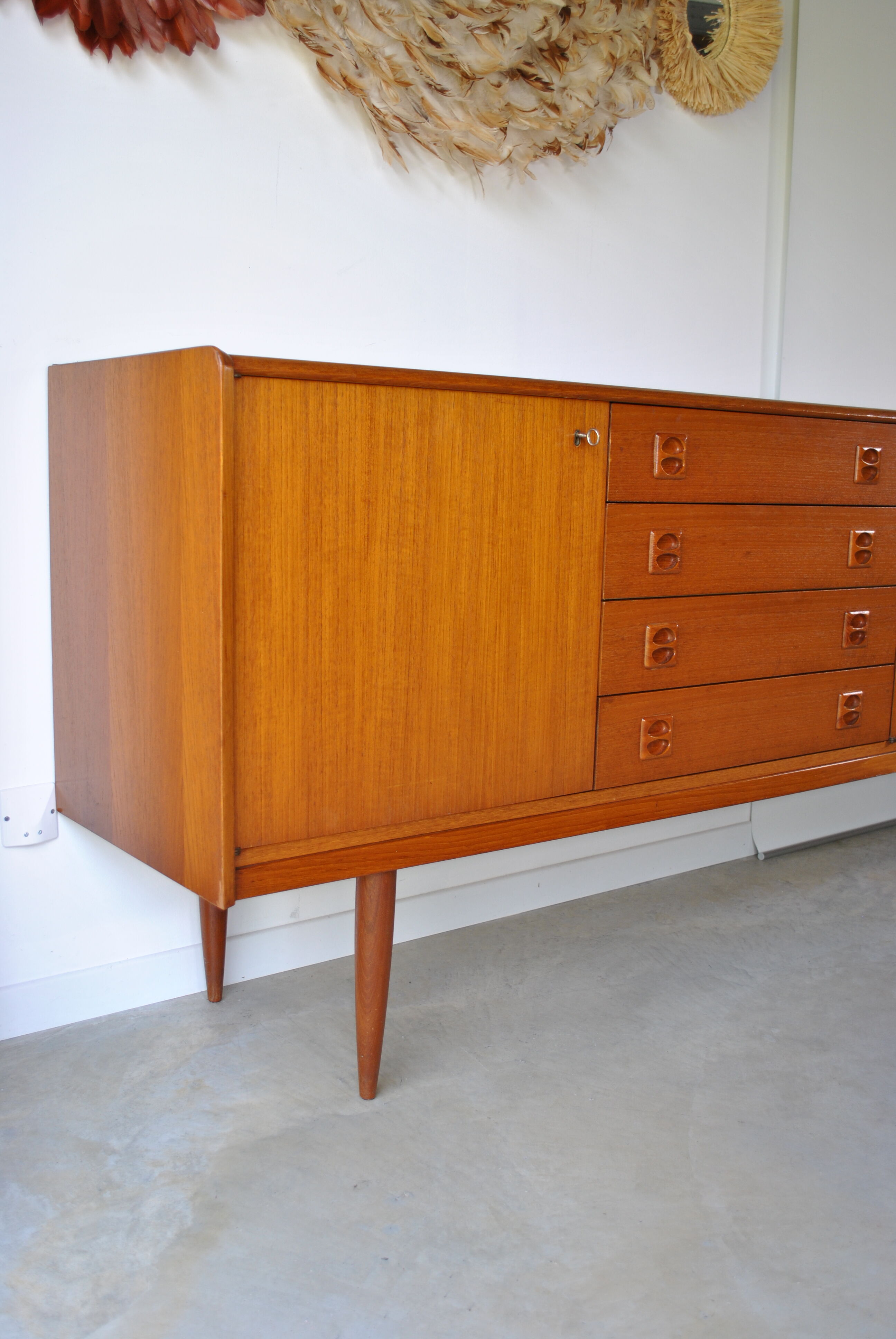 Scandinavian teak row 1970