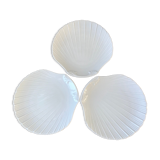 Set of 3 dishes Shell in Limoges porcelain