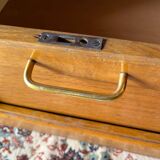 Vintage 70s double curtain filing cabinet