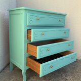 Vintage mint green chest of drawers 1950