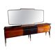 Midcentury Modern Big Mahogany Sideboard,  Osvaldo Borsani style , Italy 1950 's