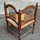 20th-century solid wood corner chair fan design