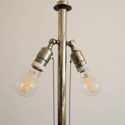 1930s Floor Nickel Lamp with Side Table – Functionalism, Bauhaus