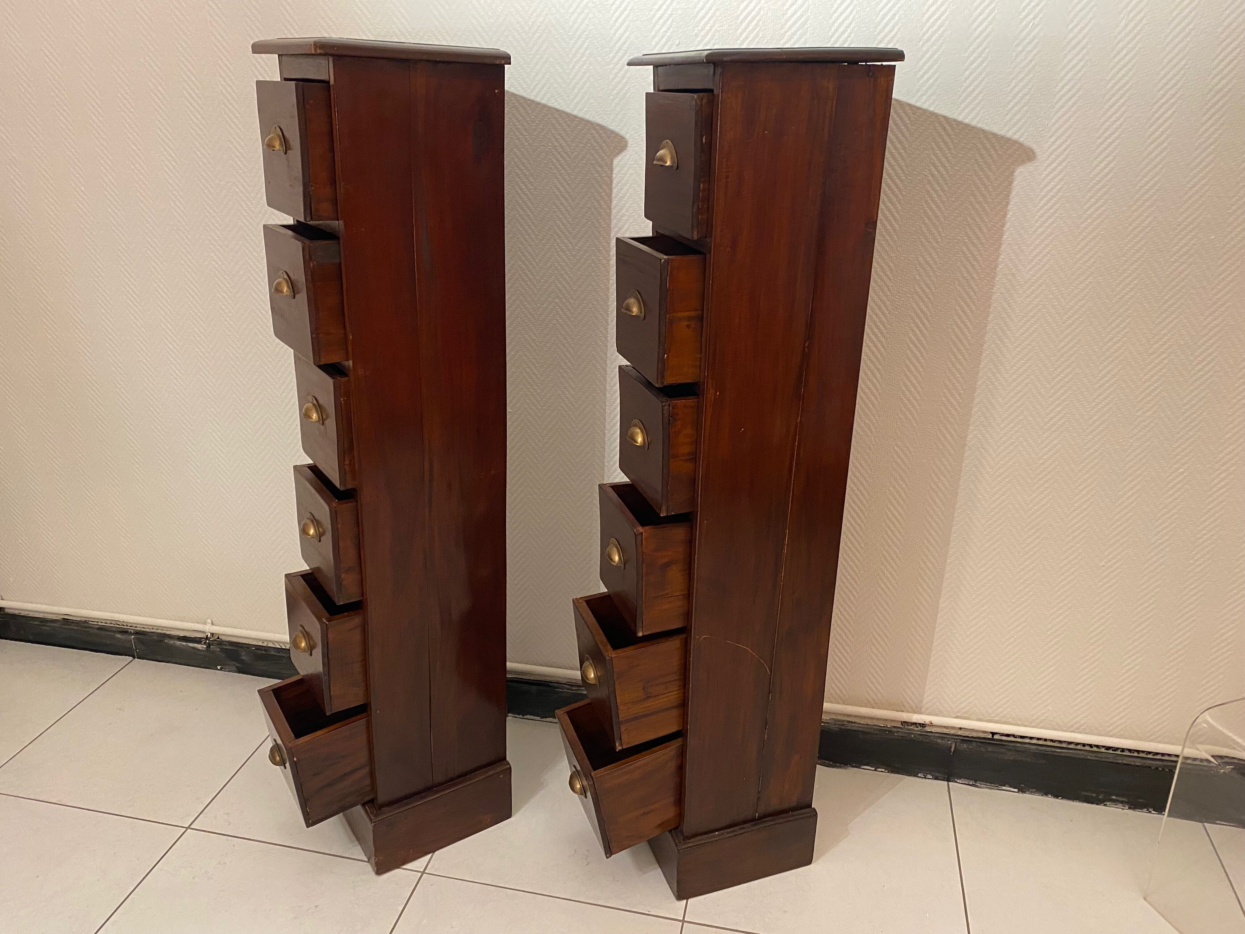 Pair of industrial furniture column 1950