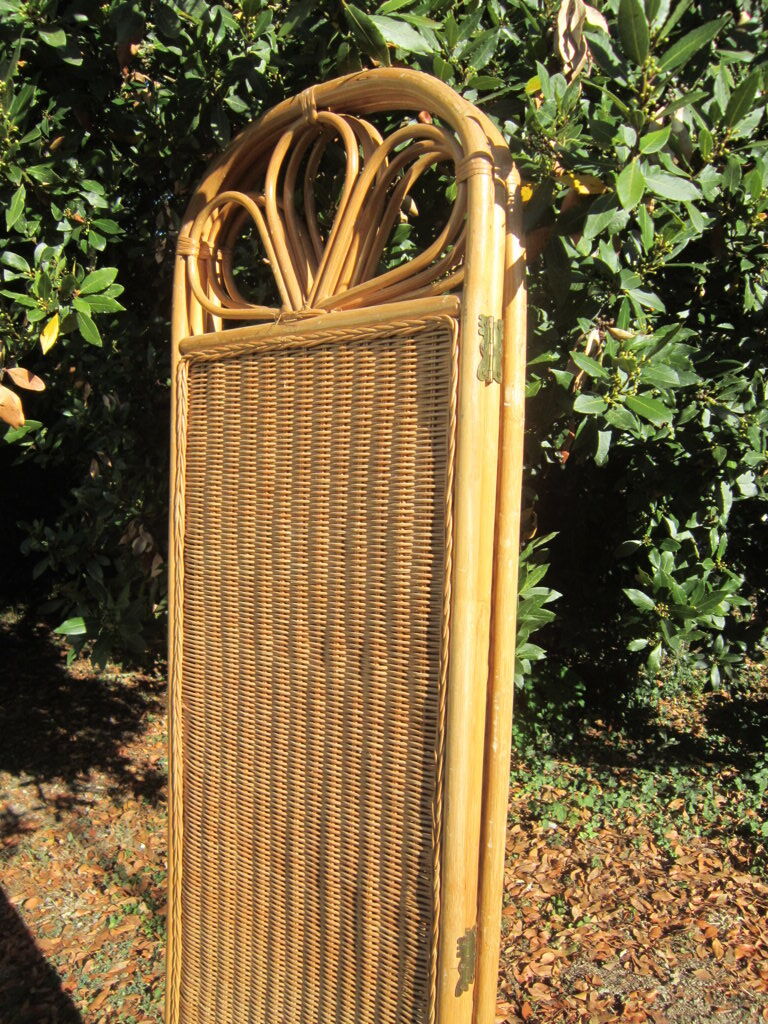 Rattan screen 70-80's