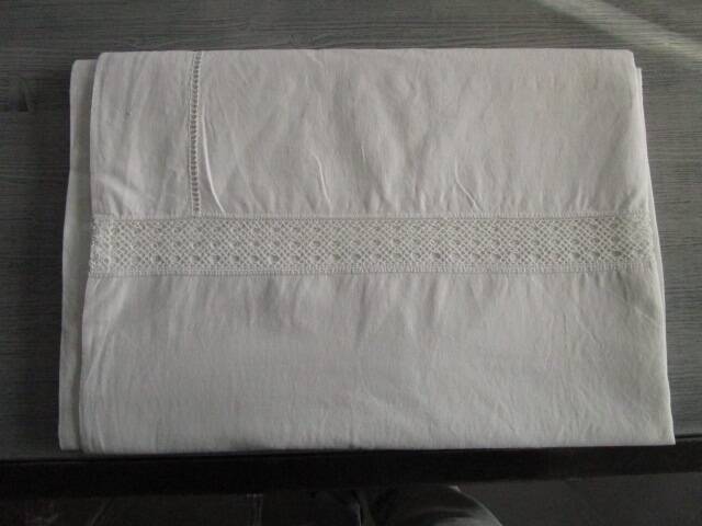 Old embroidered sheet, monogrammed: 310x225cm