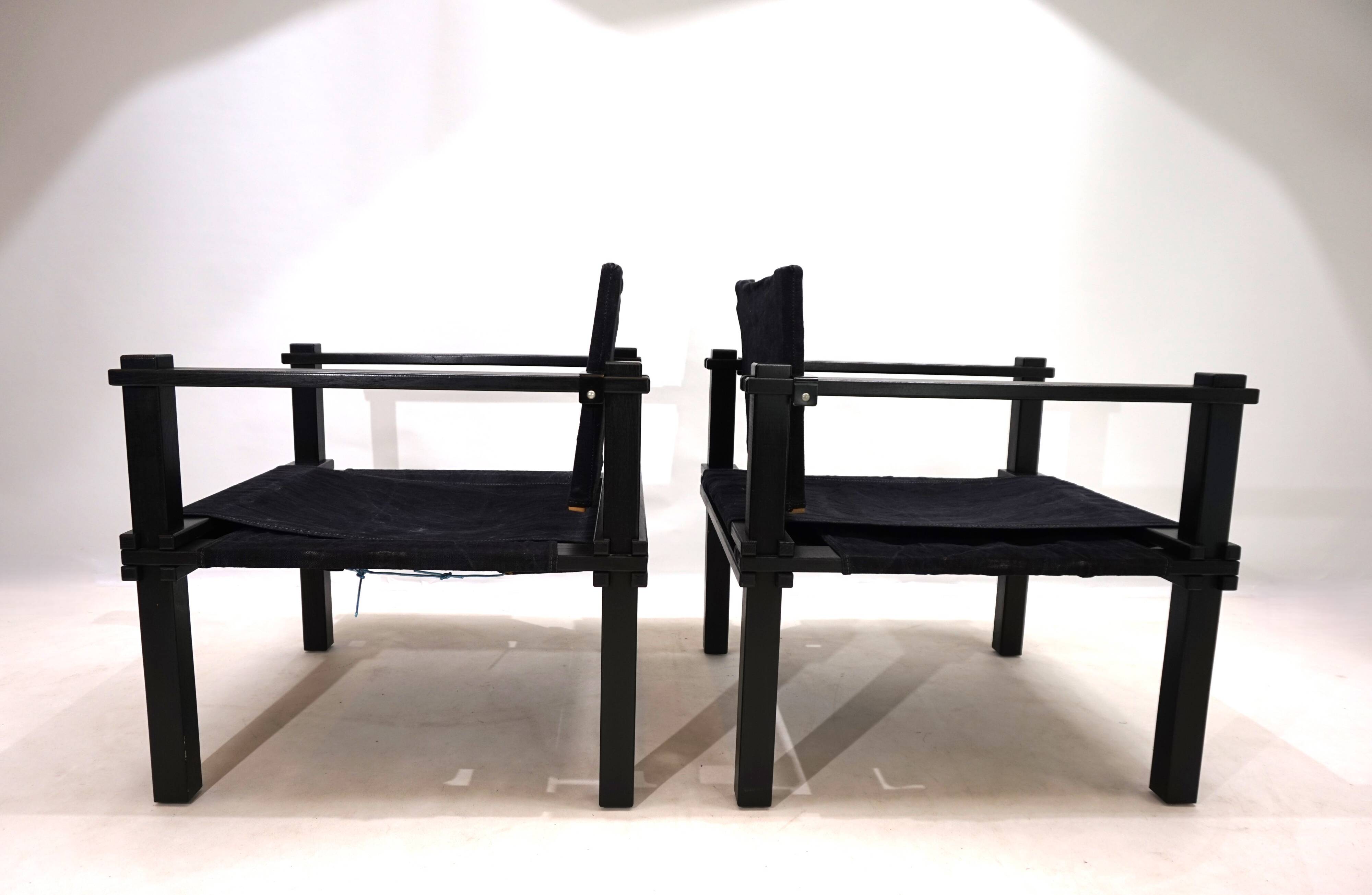Bofinger set of 2 Farmer lounge chairs with table by Gerd Lange, 1960