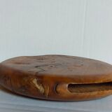 Solid wood vase vintage elm magnifying glass