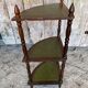 Étagère Meuble D’Angle Ancien Bois + Tablette Verte Vintage
