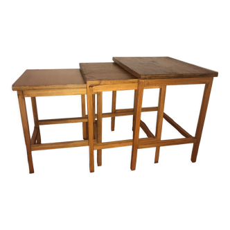 Wooden nesting tables circa 1950