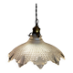 Holophane lamp, Art deco, jaren 30, geribbelde glasstructuur, gegoten glas