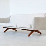 Illum Wikkelso model ML-140 three-seater sofa Laursen Denmark 1960
