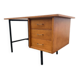 Vintage modernist desk in wood and metal