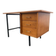 Bureau moderniste vintage en bois et métal
