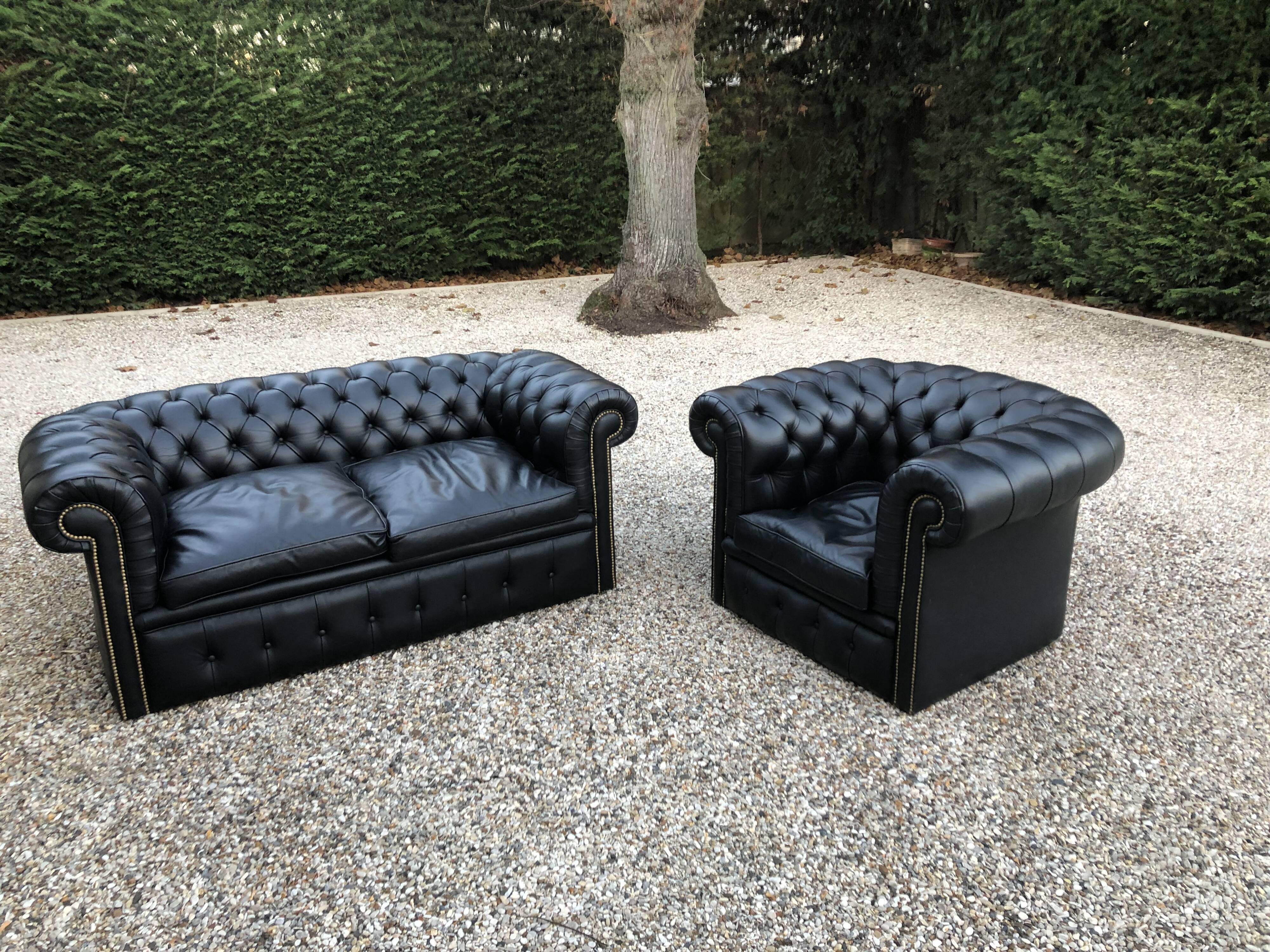 Sofa and armchair Chesterfield