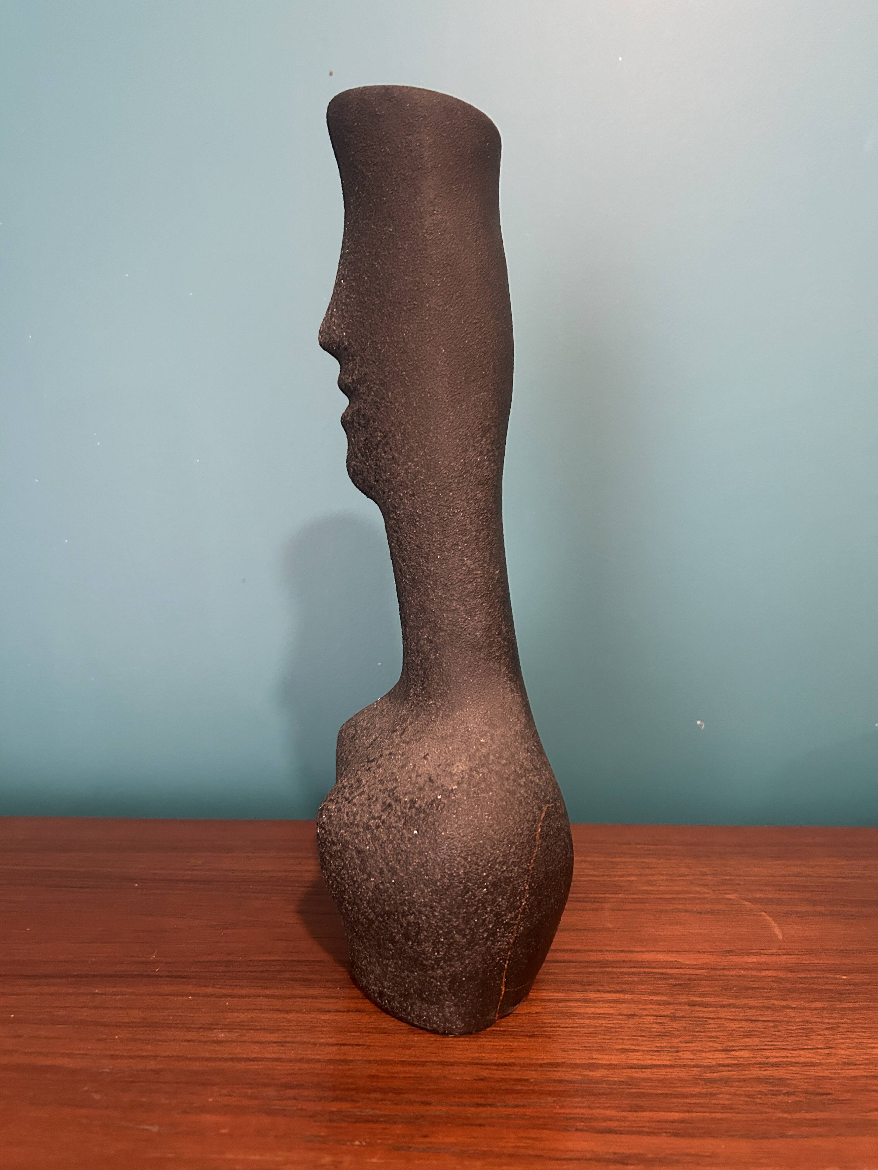 Anthropomorphic vase signed Gilbert Valentin, workshop Les Archanges, around 1950-