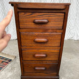 Ancien caisson de bureau en chêne, double face