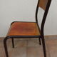 Lot de 4 chaises d'école Mullca 510 vintage