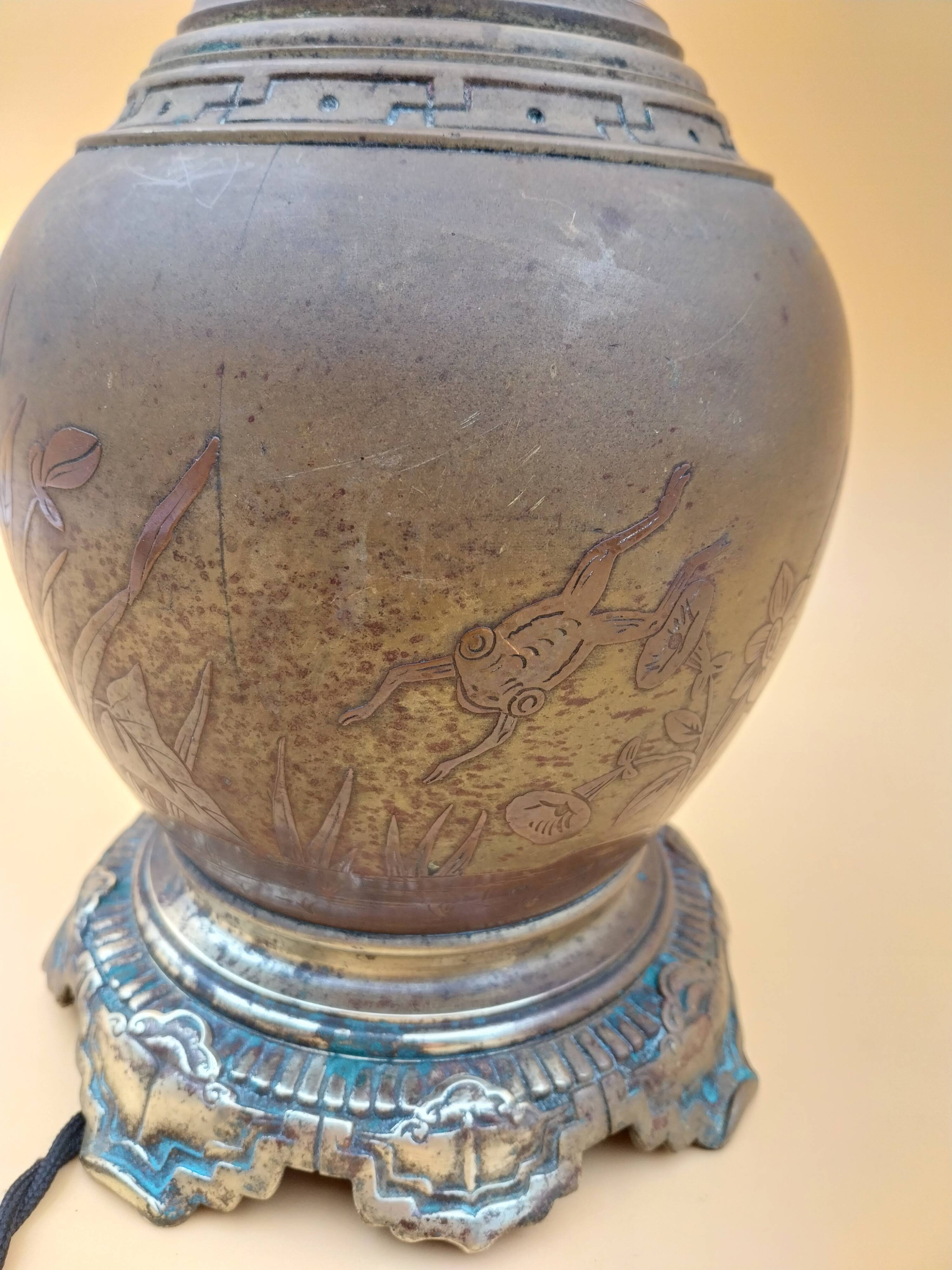 Pied de lampe Japon Meiji