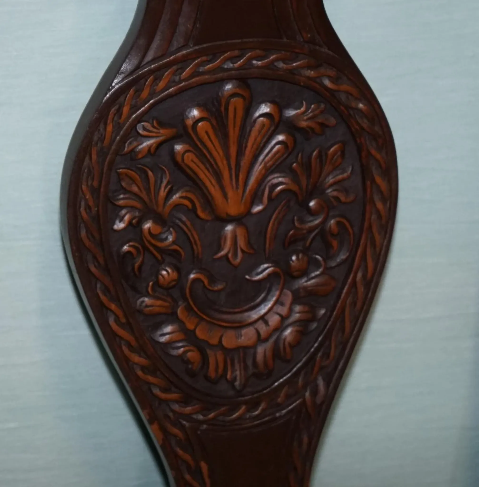 Heavily Carved Anglo-Indian Wooden Armchair