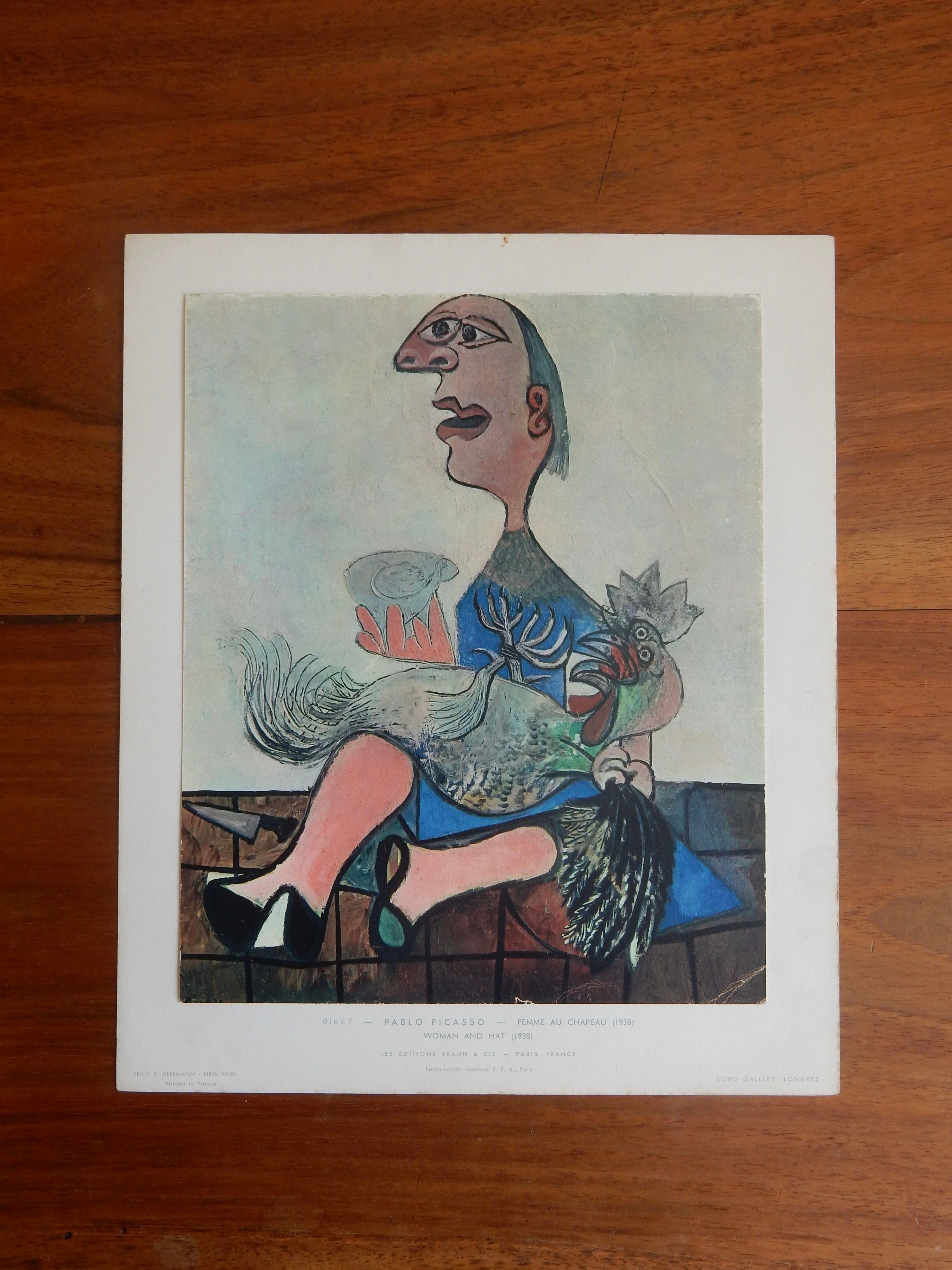 Picasso Woman with a Reproduction Hat Editions Braun - Paris
