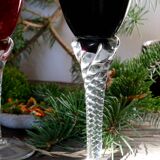 Set of two wine glasses blown murano glass glass