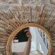 Vintage Rattan Sun Mirror 55cm 1960s