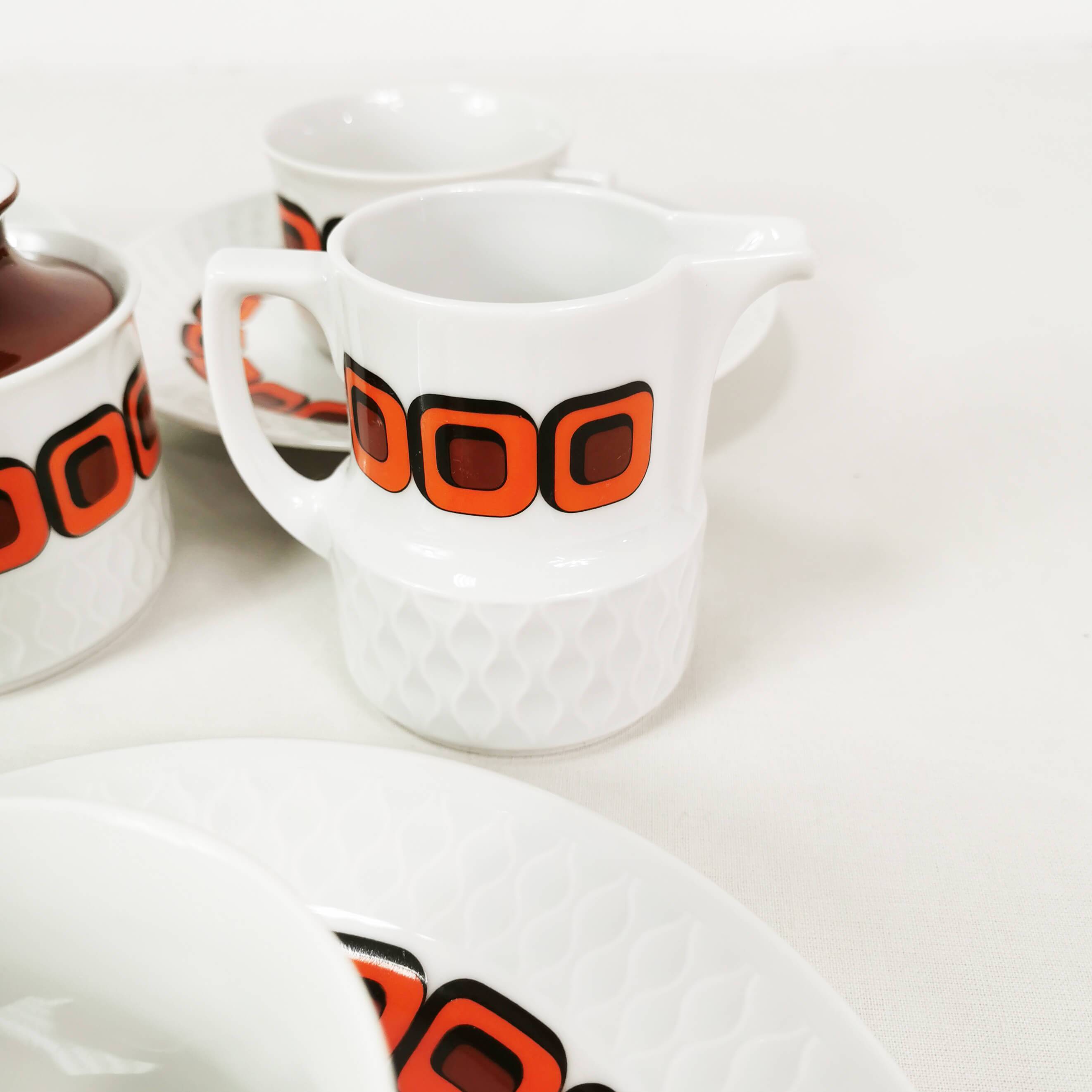 Space age coffee and tea set, Schirnding, Germany, 1970s.
