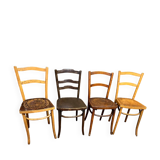 4 old bistro chairs