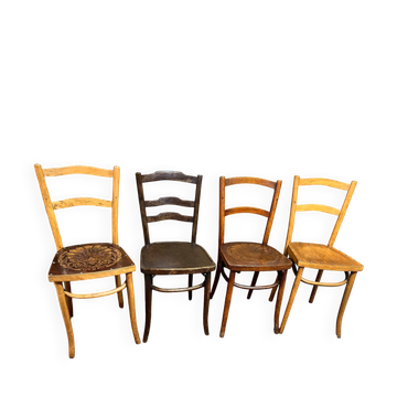 4 old bistro chairs