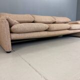 Vico Magistretti "Maralunga" 3-seater re-upholstered full wool sofa for Cassina