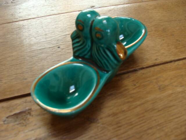 Art Deco salt and pepper set with ducks