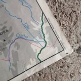 Vintage school map mdi FRANCE The Seine