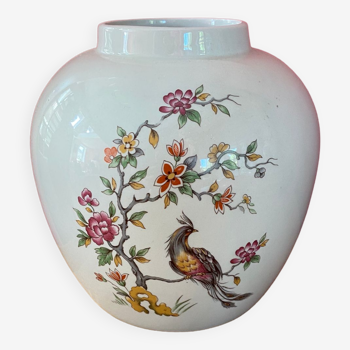 vintage vase Burleigh Ironstone Birds of paradise