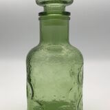 CARAFE Vintage en VERRE Vert de style Empoli à effet 24,5 cm