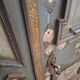 Antique blue hand-painted small Alpine wardrobe, circa 1810-20