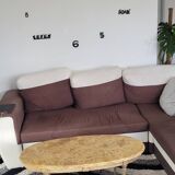 Marble and brass coffee table