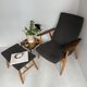 Vintage Scandinavian armchair and ottoman