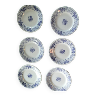 6 assiettes violette Sarreguemines