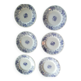 6 purple Sarreguemines plates