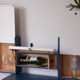 Wall-mounted wooden shelf