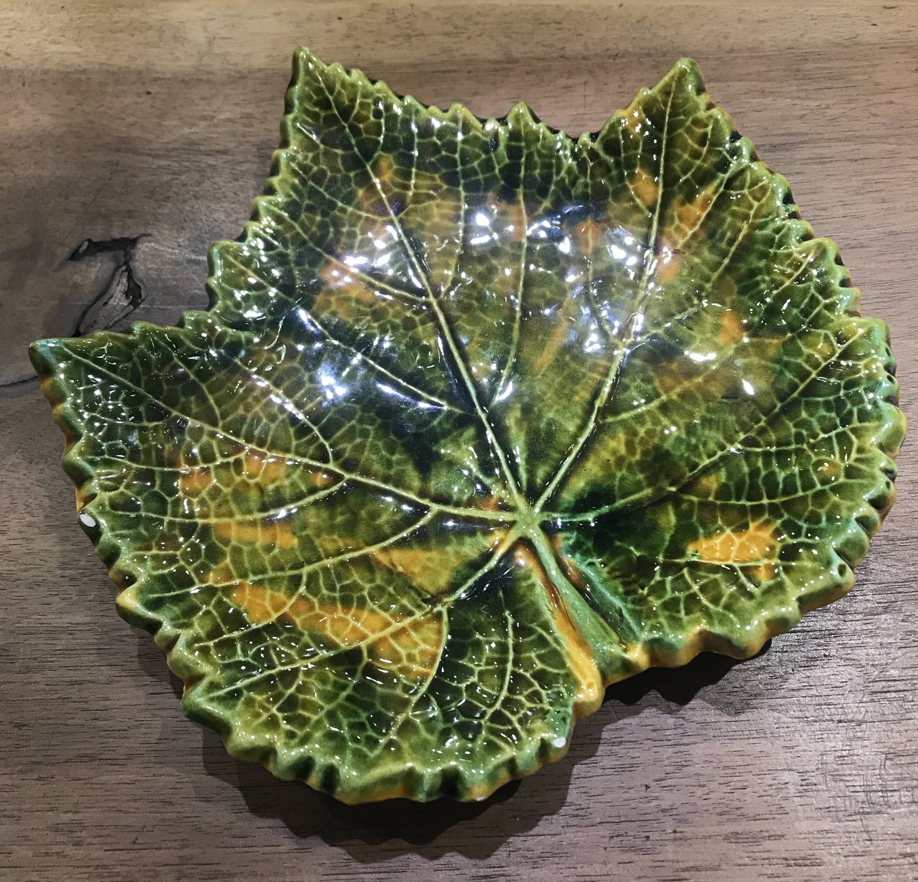 Vallauris ceramic leaf