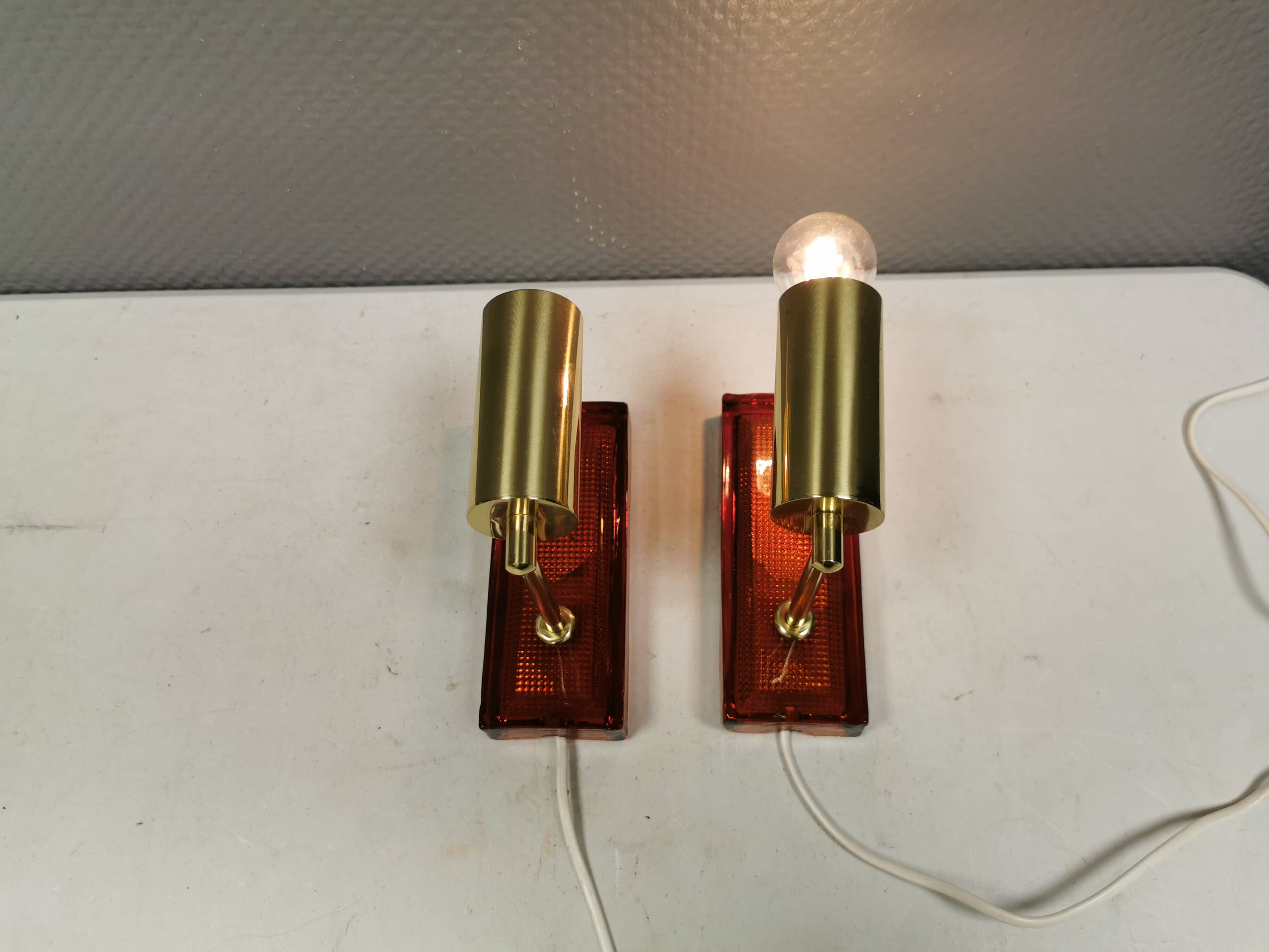 Appliques murales de la marque danoise Vitrika (fermée au début des années 1990)