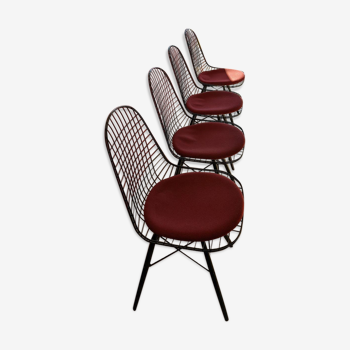 Lot de 4 chaises de Charles & Ray Eames édition Vitra