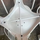 Set of 4 Tolix-style metal chairs