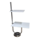 Vintage chrome flower stand with two white shelves, 1970s, Czechoslovakia, 35 × 54 × 100 cm