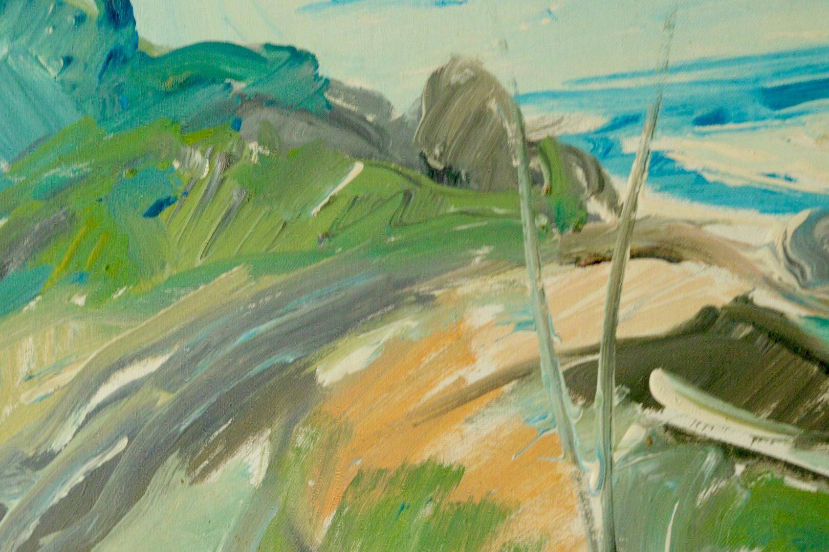 Oil on Swedish canvas "Grötviks Hamn Quarry", Carl-Erik Andersson