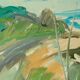 Oil on Swedish canvas "Grötviks Hamn Quarry", Carl-Erik Andersson