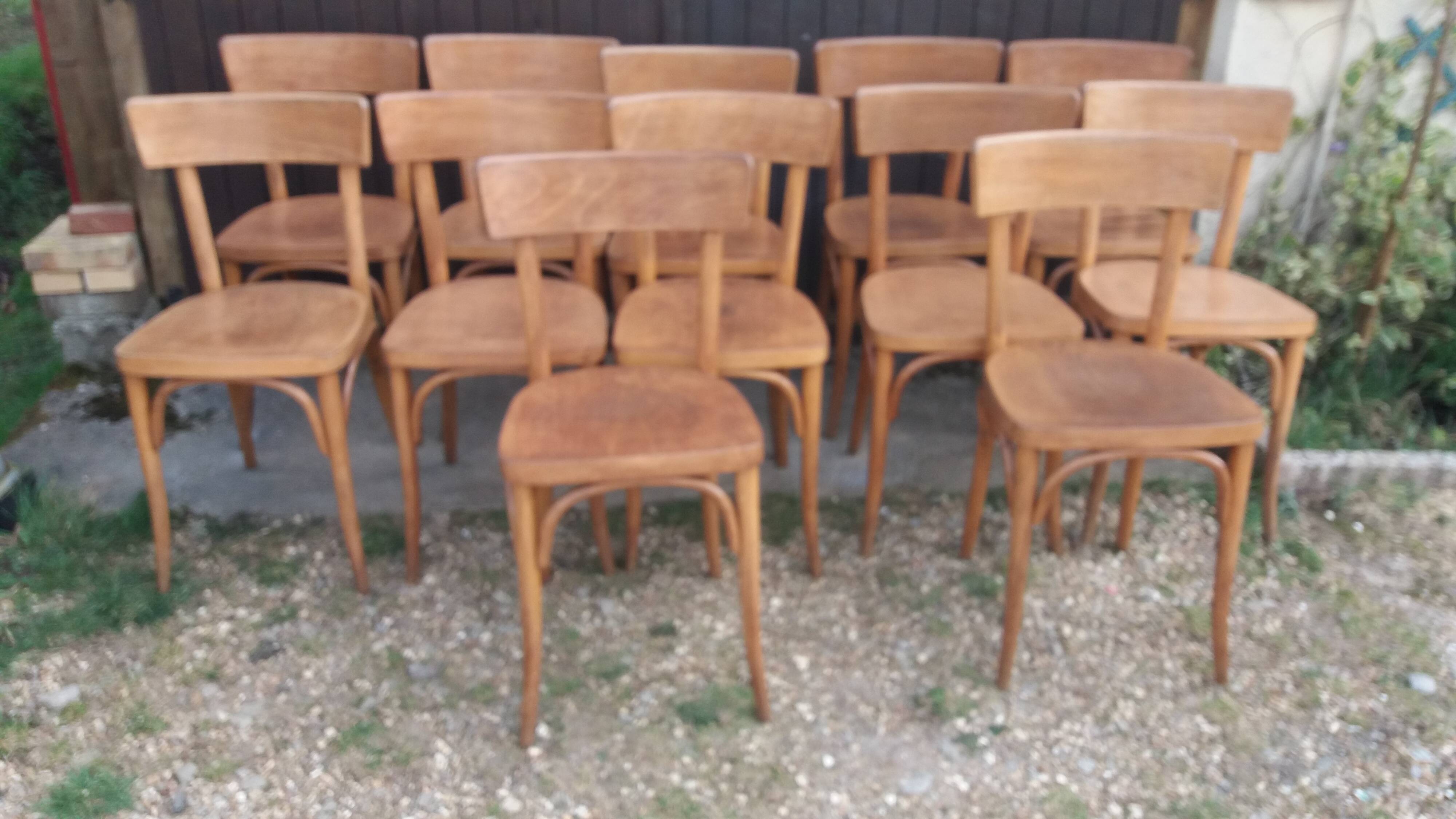 Set of 12 bistro chairs