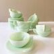 Glass cups and saucers, 1950s